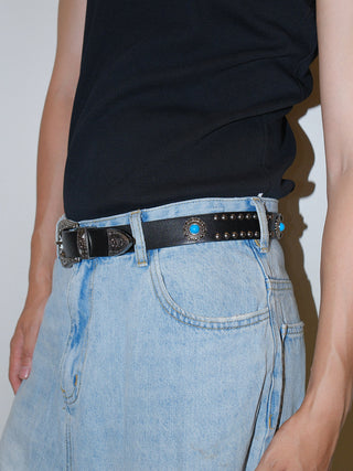 Turquoise Rivet Belt