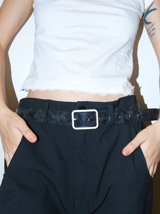 Distressed Silver Belt