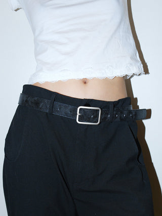 Distressed Silver Belt