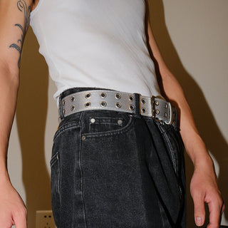 Silver Double-Hole Belt