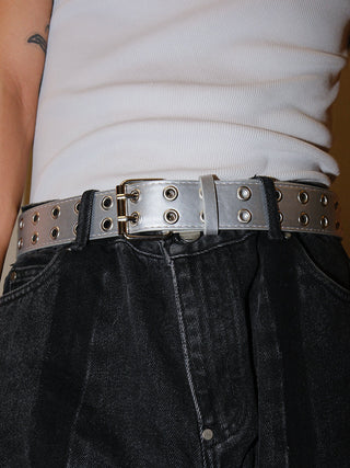Silver Double-Hole Belt