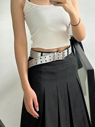 Silver Double-Hole Belt