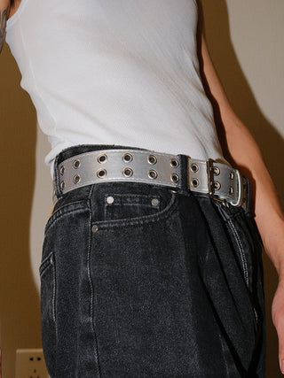 Silver Double-Hole Belt