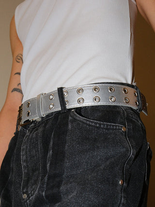 Silver Double-Hole Belt