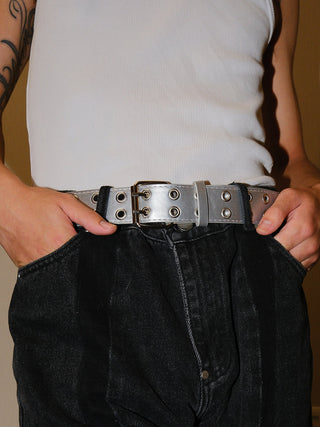 Silver Double-Hole Belt