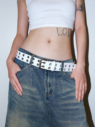 Silver Double-Hole Belt