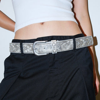 Rhinestone Wide Belt