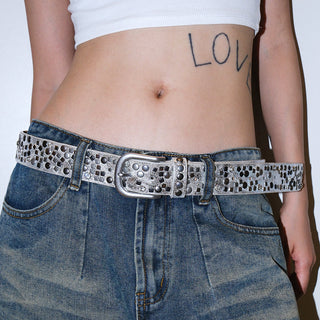 Rhinestone Wide Belt