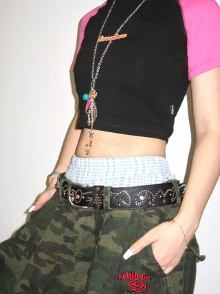 Rhinestone Wide Belt