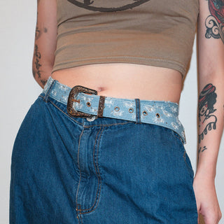 Destroyed Denim Belt
