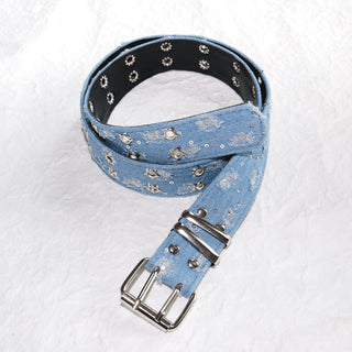 Destroyed Denim Belt
