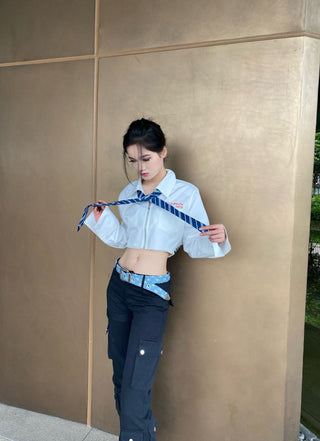 Destroyed Denim Belt