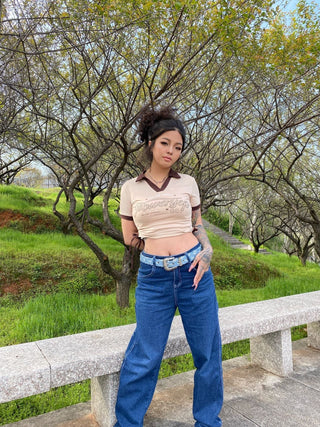 Destroyed Denim Belt