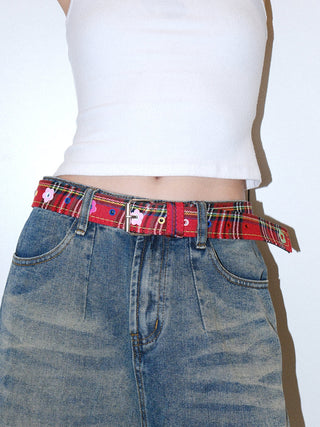 Plaid Stitch Belt