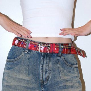 Plaid Stitch Belt