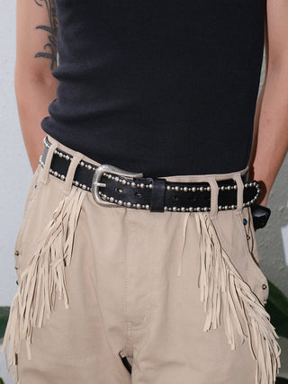 Black Rivet Belt