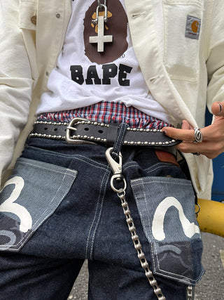 Black Rivet Belt