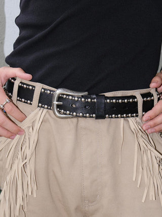 Black Rivet Belt