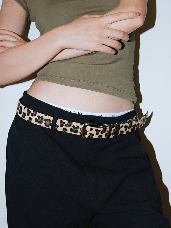 Leopard Plush Belt