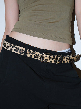 Leopard Plush Belt