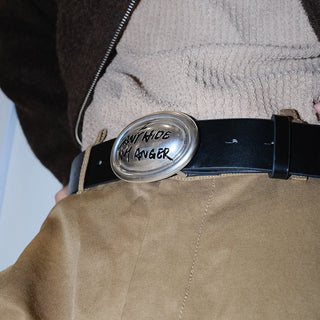 Graffiti Leather Belt