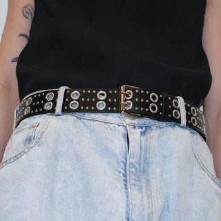 Black Double Buckle Belt