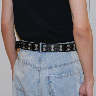 Black Double Buckle Belt