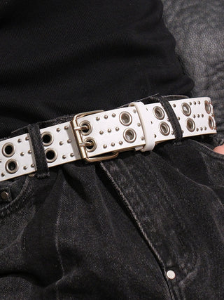 Black Double Buckle Belt