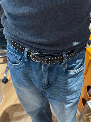White Double-Row Belt