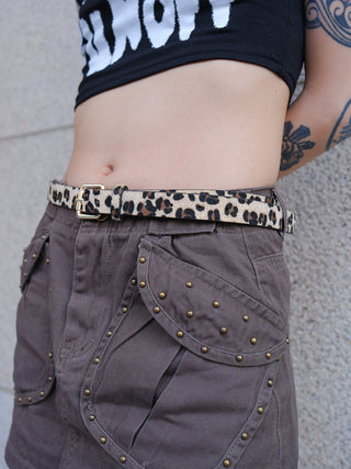 Leopard Jeans Belt