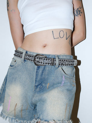 Gunmetal Rivet Belt