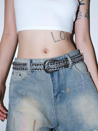 Gunmetal Rivet Belt