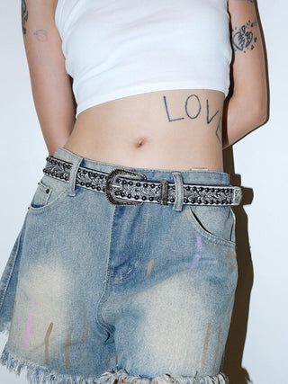 Gunmetal Rivet Belt