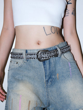Gunmetal Rivet Belt