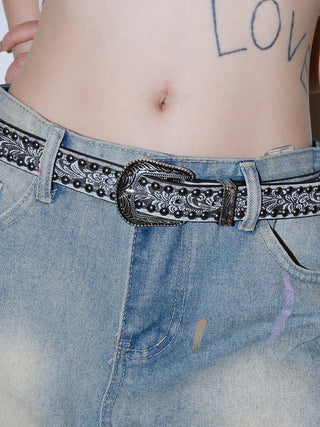 Gunmetal Rivet Belt
