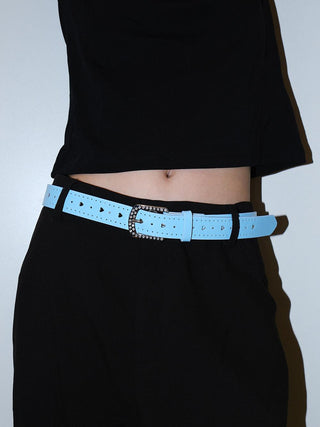 Rhinestone Heart Belt