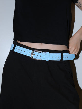 Rhinestone Heart Belt