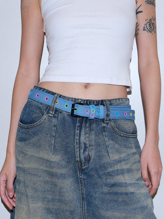 Denim Buttonhole Belt