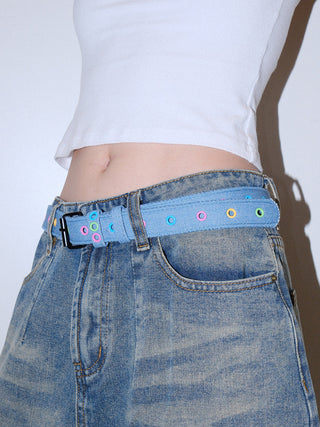 Denim Buttonhole Belt