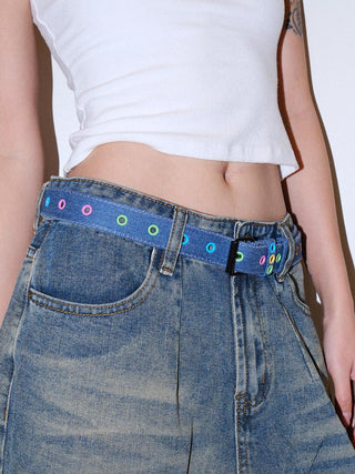 Denim Buttonhole Belt