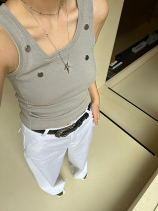 Button Braided Belt