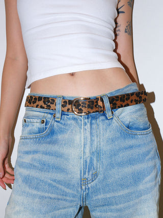Leopard Plush Belt