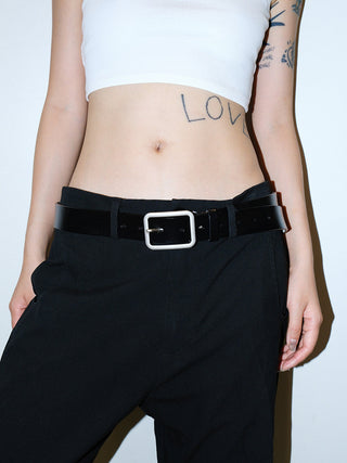Square Leather Belt