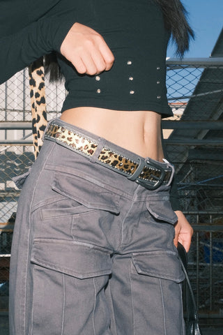 Leopard Rivet Belt