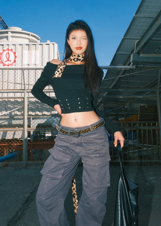 Leopard Rivet Belt