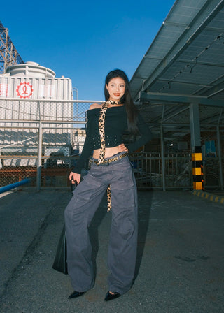 Leopard Rivet Belt