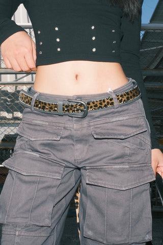Leopard Rivet Belt