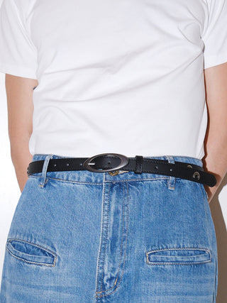 Oval White Belt