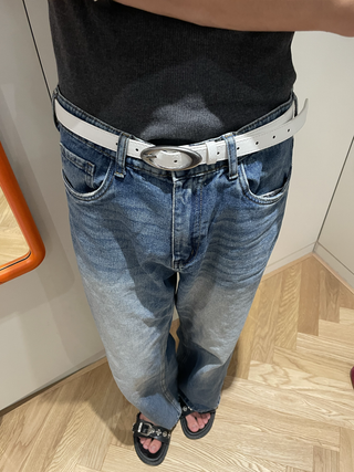 Oval White Belt