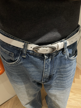 Oval White Belt